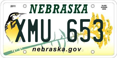 NE license plate XMU653