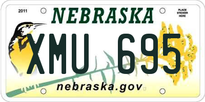 NE license plate XMU695