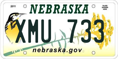 NE license plate XMU733