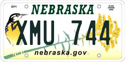 NE license plate XMU744