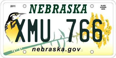NE license plate XMU766