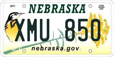 NE license plate XMU850