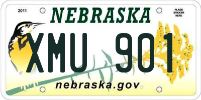 NE license plate XMU901