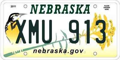 NE license plate XMU913