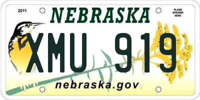 NE license plate XMU919