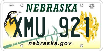 NE license plate XMU921