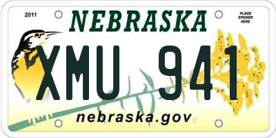 NE license plate XMU941