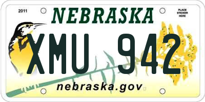 NE license plate XMU942