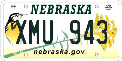 NE license plate XMU943