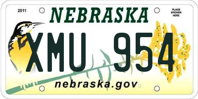 NE license plate XMU954
