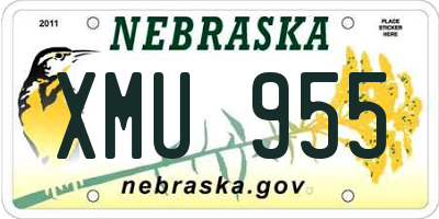 NE license plate XMU955