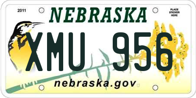 NE license plate XMU956