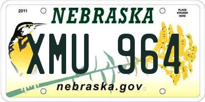 NE license plate XMU964