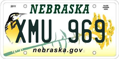 NE license plate XMU969