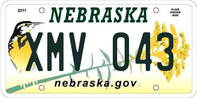 NE license plate XMV043