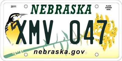 NE license plate XMV047