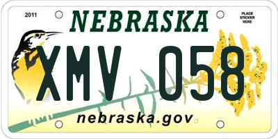 NE license plate XMV058