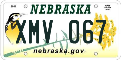 NE license plate XMV067