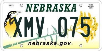 NE license plate XMV075