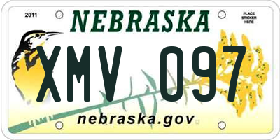 NE license plate XMV097