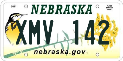NE license plate XMV142