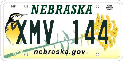 NE license plate XMV144