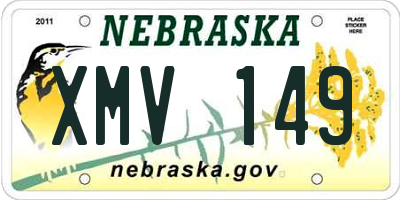 NE license plate XMV149