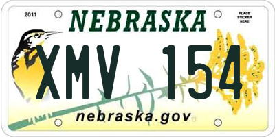 NE license plate XMV154