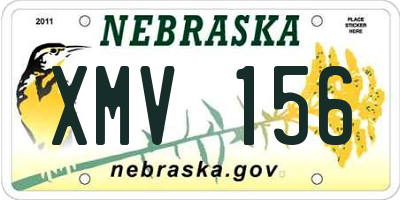 NE license plate XMV156