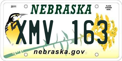 NE license plate XMV163