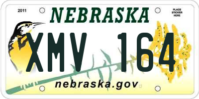 NE license plate XMV164