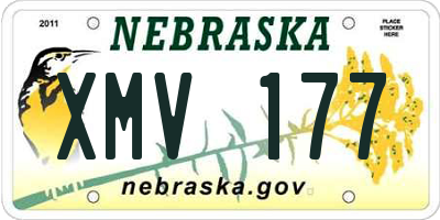 NE license plate XMV177
