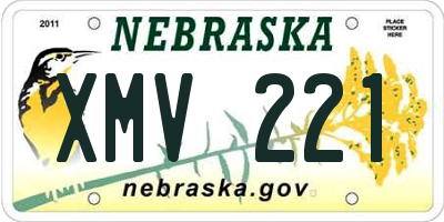 NE license plate XMV221