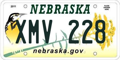 NE license plate XMV228