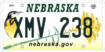 NE license plate XMV238