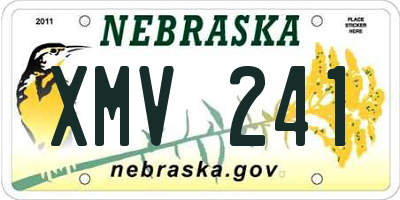 NE license plate XMV241