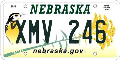 NE license plate XMV246