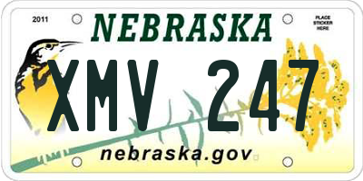 NE license plate XMV247