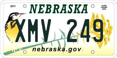 NE license plate XMV249