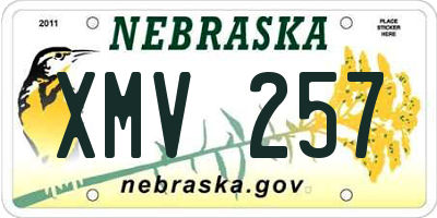 NE license plate XMV257