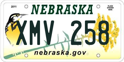 NE license plate XMV258