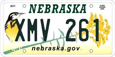 NE license plate XMV261