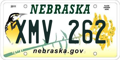 NE license plate XMV262