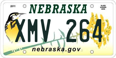 NE license plate XMV264