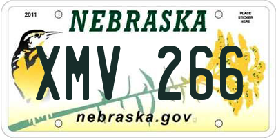 NE license plate XMV266