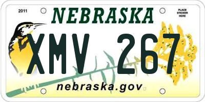 NE license plate XMV267