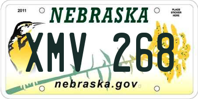NE license plate XMV268