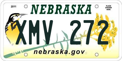 NE license plate XMV272