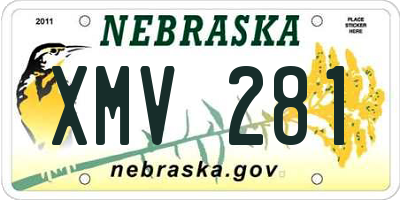 NE license plate XMV281