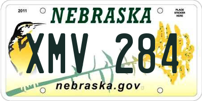 NE license plate XMV284